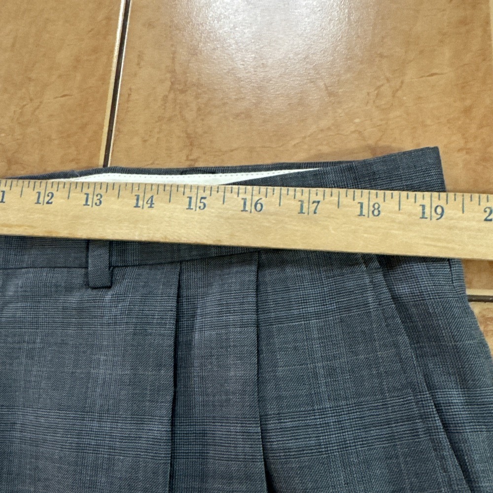 Jack Victor Suit Gray Plaid 44L Pants 38 x 32 Super 110s Wool Pinstripe 2 Piece - Picture 14 of 16